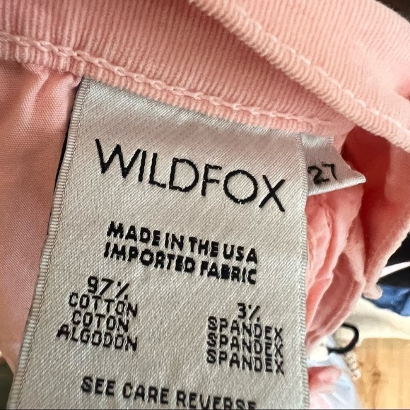 ❤️ WILDFOX Tassels Denim Cotton Shorts Pink - Picture 8 of 8